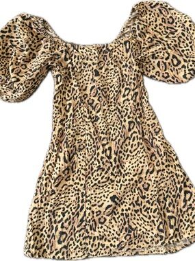 Billabong Orange and Black Leopard Knit Detail
